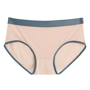 画内冰丝内裤女性感三角裤头中腰女士内裤薄款少女生性惑纯欲内衣