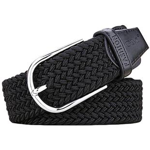 帆布编织腰带男 无孔松紧弹力皮带 男学生年轻人百搭牛仔裤带潮