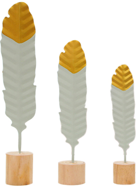 ins铁艺绿叶电视柜婚礼装饰品