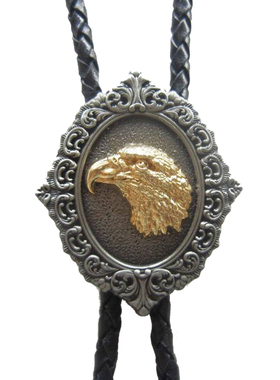 字母镀金休闲风牛皮波洛领带项链