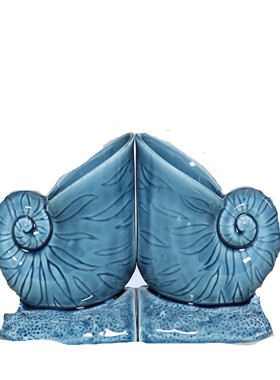 陶瓷蓝色地中海风贝壳家居装饰