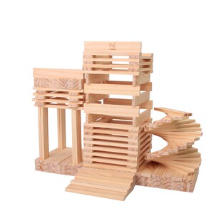 原木 长条原色木片 叠叠高抽积木层层叠叠叠乐积木搭建木制玩具