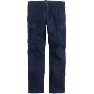 J.crew军事风修身窄脚Jcrew休闲军绿海军蓝男士厚实多袋工装长裤