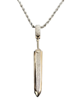 欧美微镶锆石嘻哈项链饰品