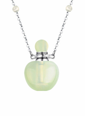 天然精油瓶吊坠小号香薰银项链