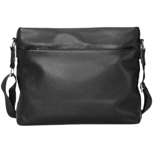 冷兽真皮男包单肩包男款横款商务休闲头层牛皮男士包包斜挎背包包