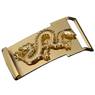 龙款扣头单卖马头板扣合金男士皮带头豹款平滑扣配3.2-3.7CM皮带