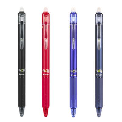 日本pilot百乐可擦笔按动可擦中性笔进口frixion男女孩三年级小学生热可擦多色水性笔笔芯0.5黑色摩擦温控笔