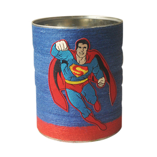 原创新品超人幼儿园手工奶粉罐变废为宝diy花盆环保创意亲子作业