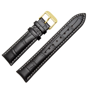 天王真皮手表带男女针扣牛皮皮带配件18|19|20|21|22mm LSGS系列