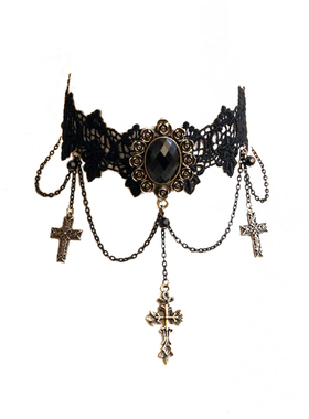 万圣节派对夸张十字架软妹子项链