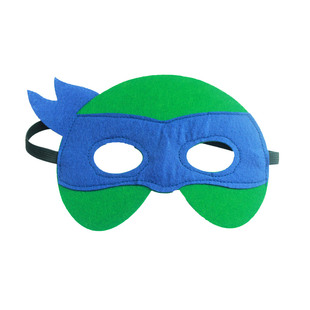 儿童忍者神龟眼罩环保紫色红色黄色蓝色忍者神龟表演面具演出道具