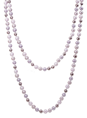 正圆天然多层长款贝珠毛衣链