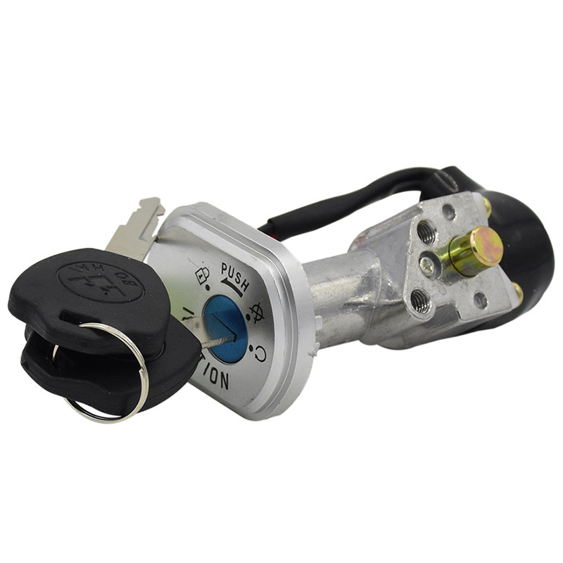 龙威电动车2线电门锁踏板电摩加长电源龙头关电钥匙开关锁车配件