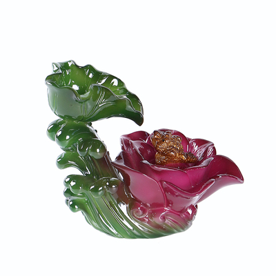 创意精品变色茶宠荷花摆件貔貅