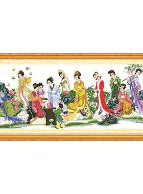 青飞梦红楼群芳美女人物十字绣