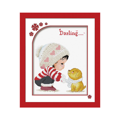 卧室简约现代卡通人物十字绣KS