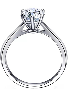 闭口纯银仿真六爪大码戒指