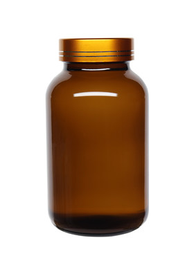 茶色玻璃药瓶带盖棕色药粉避光瓶