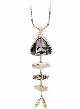 水晶长款鱼骨流苏挂件衣服配饰