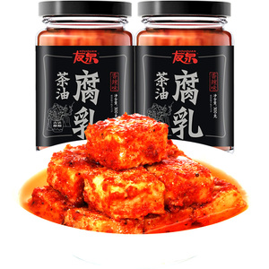 【友泉旗舰店】香辣/茶油豆腐乳280g*2瓶