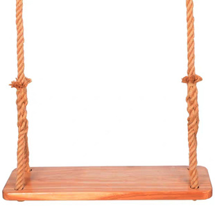 实木儿童秋千户外原木庭院定制秋千成人木制坐板吊椅装饰麻绳秋千
