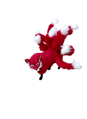 仿真狐狸桌面纯手工摄影道具摆件