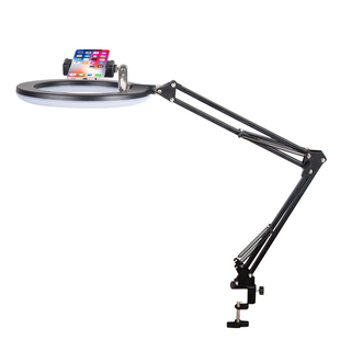 手机俯拍支架补光灯桌面直播拍摄微课录像书法写字教学画画美食开箱视频扫描手机架多功能防抖支撑架设备