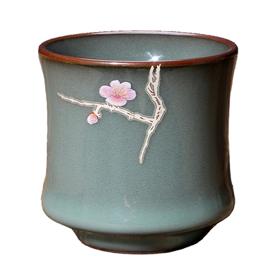 官窑茶杯陶瓷个性冰裂纹大号