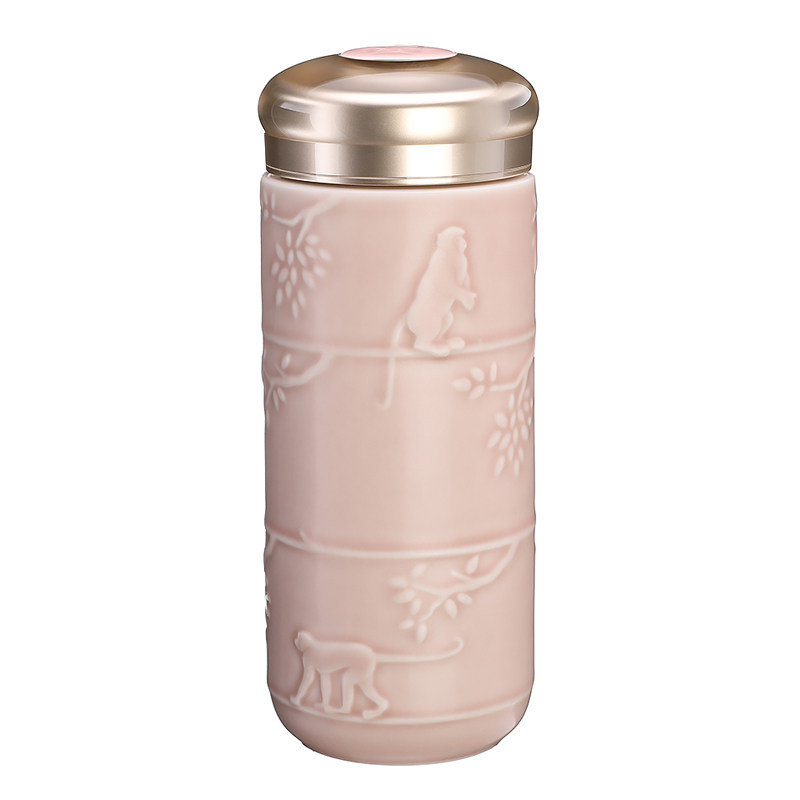 乾唐轩活瓷猴来居上随身杯