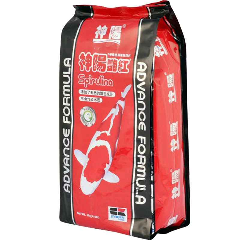 神阳艳红增色锦鲤饲料 增体锦鲤饲料 鱼食颗粒金鱼饲料 2/5KG袋装