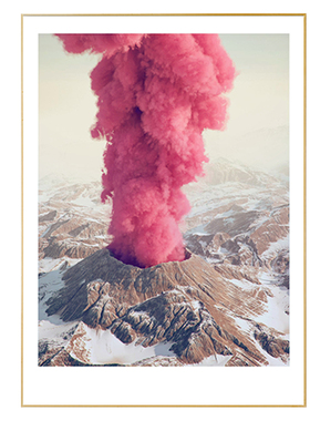 eruption超现实主义风火山装饰画