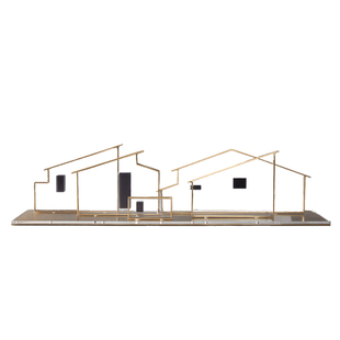 新中式中国风创意徽派建筑禅意摆设客厅电视柜玄关样板房软装饰品