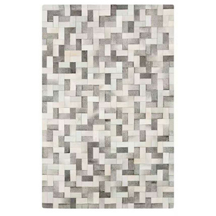 高档灰色牛皮地毯客厅卧室玄关沙发rug北欧现代简约新中式日韩毯