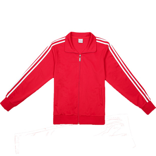 奥米达红色运动服套装男休闲女短袖夏薄款健身学生跑步广场舞春秋