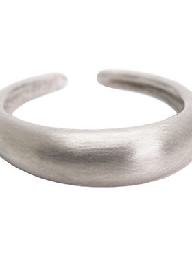 曲尾花简约大气百搭潮弧面戒指环