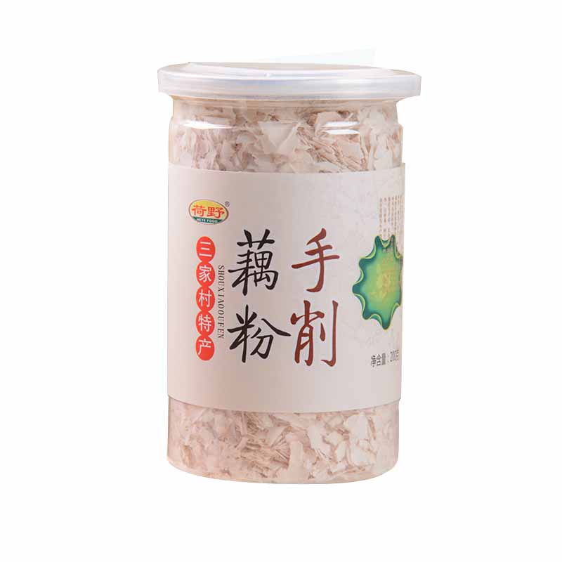 荷野古法手削纯藕粉三家村手工刀削无糖西湖莲藕粉杭州特产250g