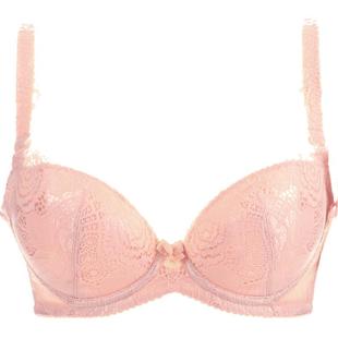 内衣女聚拢3/4薄杯花边胸罩v型大胸显小聚拢文胸7002.