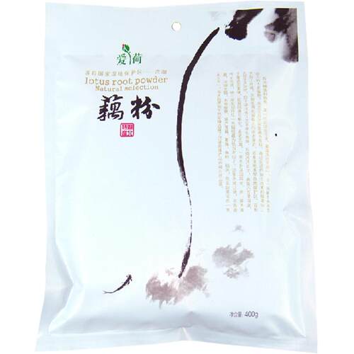 湖北特产。爱荷 纯藕粉 400克　配料中只有莲藕