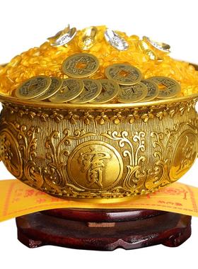 铜聚宝盆香炉工艺摆件