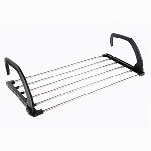 不锈钢管窗台折叠晾衣架阳台挂鞋架室内暖气片晾鞋架窗内外置物架