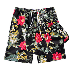 情侣沙滩裤套装男女海边韩国海滩度假休闲速干短裤T桖短袖包邮