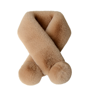 獭兔毛围巾女秋冬季韩版百搭皮草脖套女士保暖儿童毛毛围脖仿兔毛