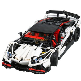 拼图拼搭兰博基尼埃文塔多跑车拼装中国积木模型男孩子玩具23006