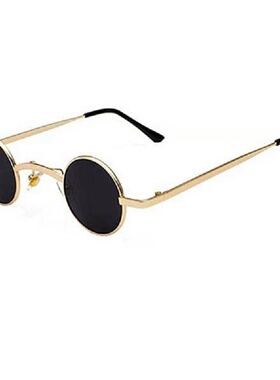 墨镜复古风圆形搞怪黑色太子镜