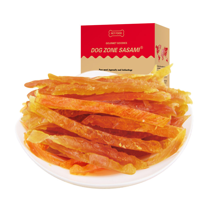 多格萨萨蜜狗狗零食鸡肉水晶切丝350g