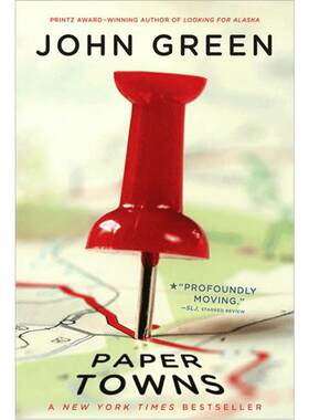 预售 John Green 纸镇 纸上城市 英文原版 Paper Towns 纸镇电影原著小说英文版 无比美妙的痛苦星运里的错同作者
