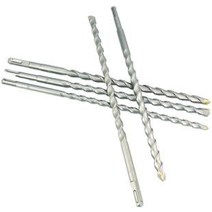 得威斯加长穿墙电锤钻头混凝土冲击钻头两坑两槽圆柄四坑方柄钻头