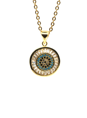 原创土耳其微镶恶魔之眼吊坠项链