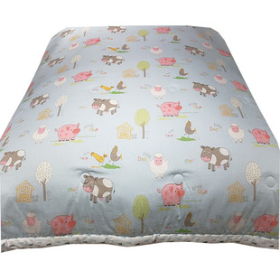 专柜正品美庭儿童全棉夏被童心被60支长绒棉空调被卡通1.2m